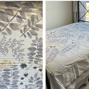 New Harbor House Full/Queen Duvet Cover Lilac Purple White Spring Floral Cottage